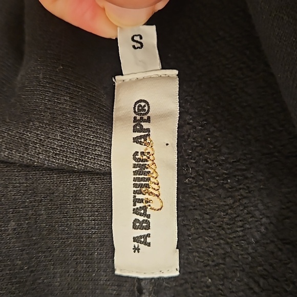 A BATHING APE BAPE Hoodie Sweatshirt ~ Black with Baby Milo Graphic Small - Picture 7 of 10